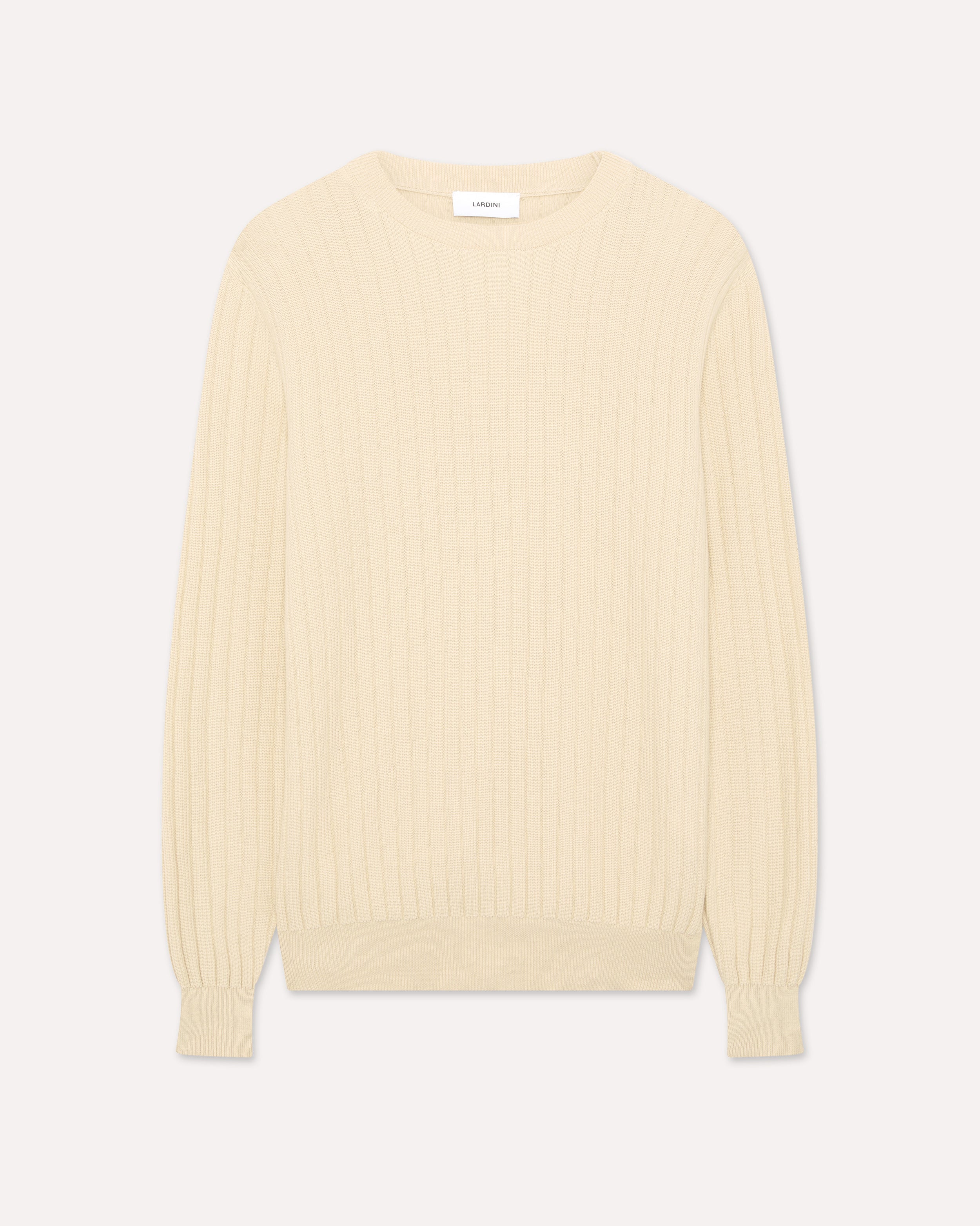 Cream knit crewneck CREAM Lardini 1
