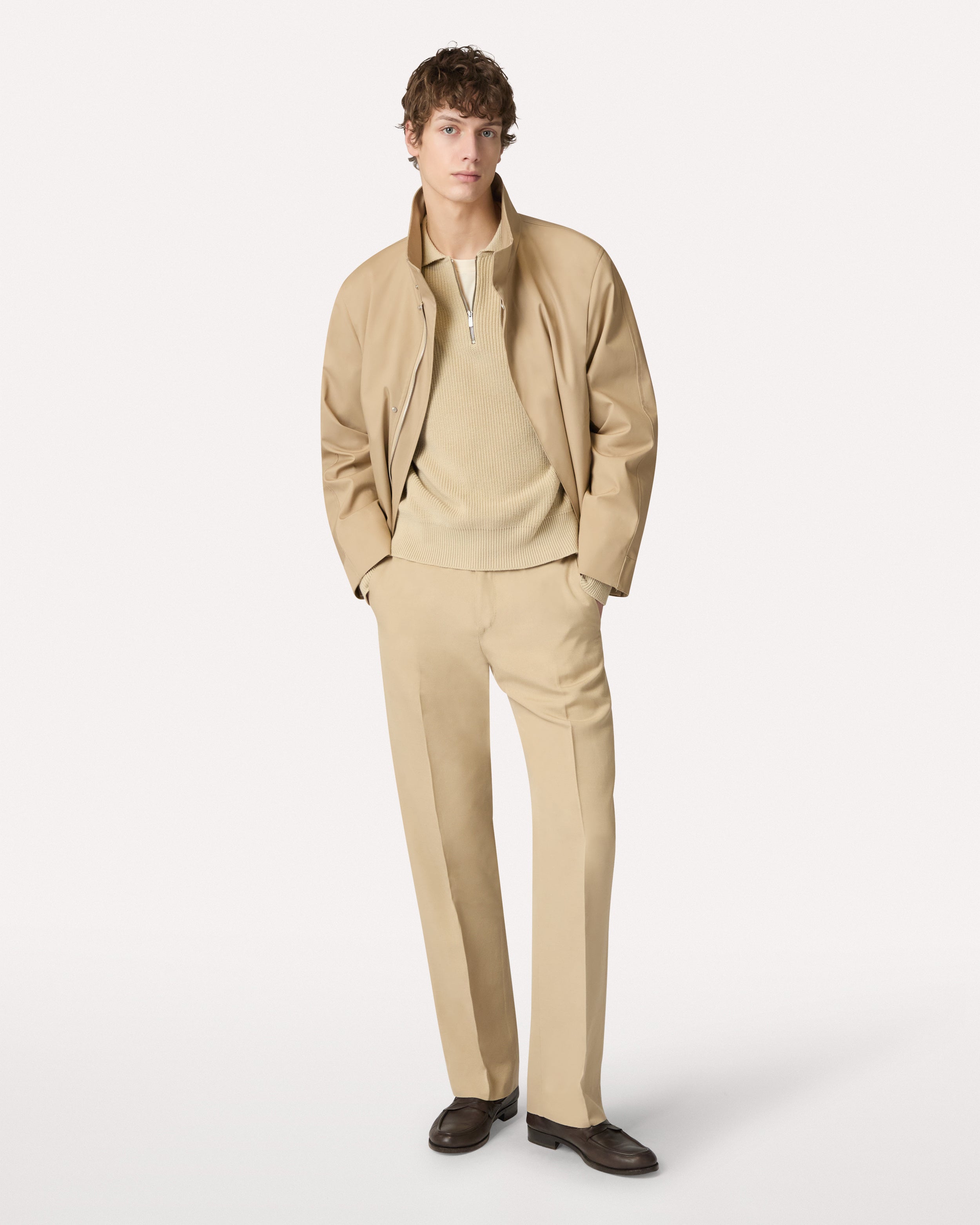 Beige cotton knit polo BEIGE Lardini 2