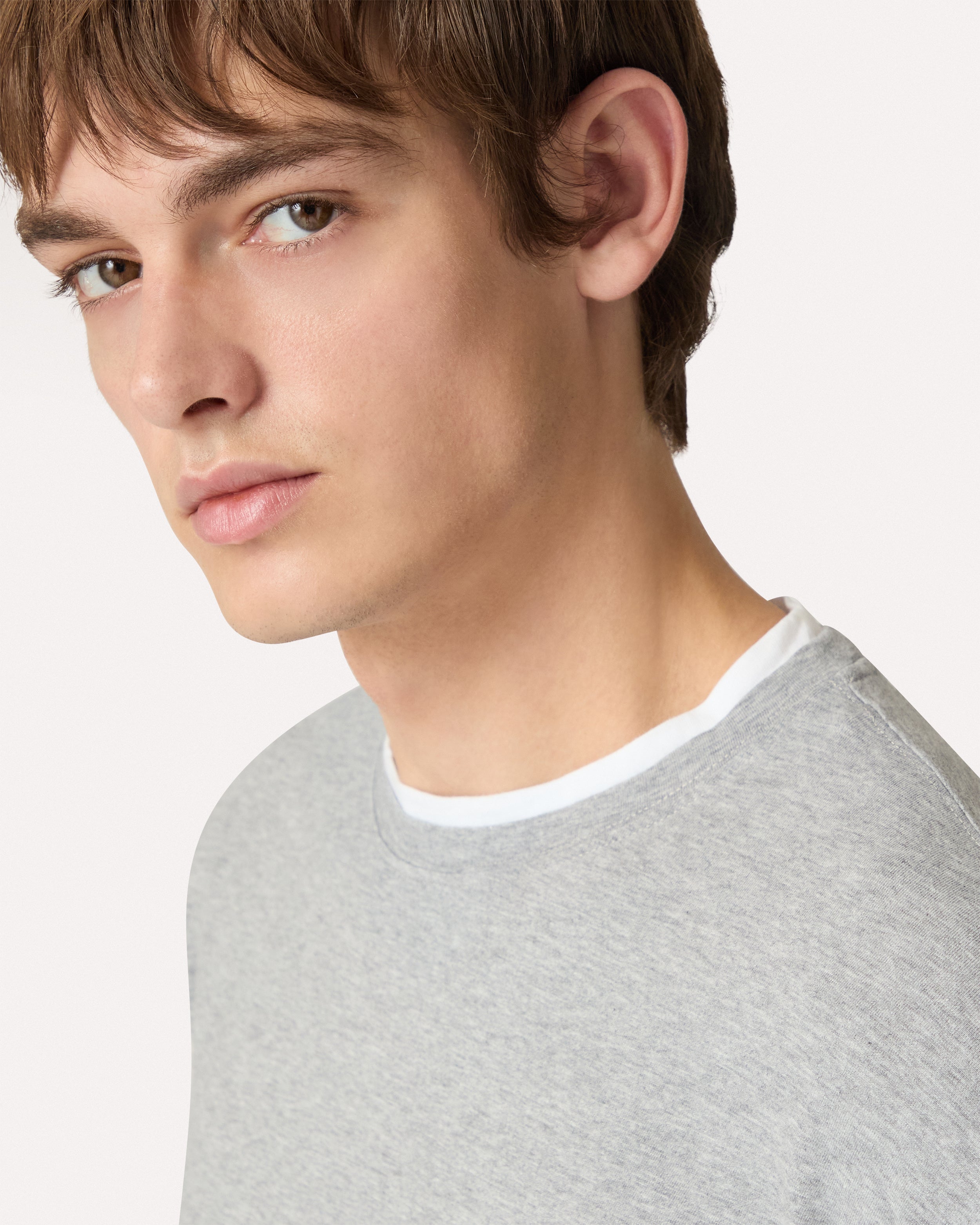 Grey long-sleeve T-shirt GREY/WHITE Lardini 4