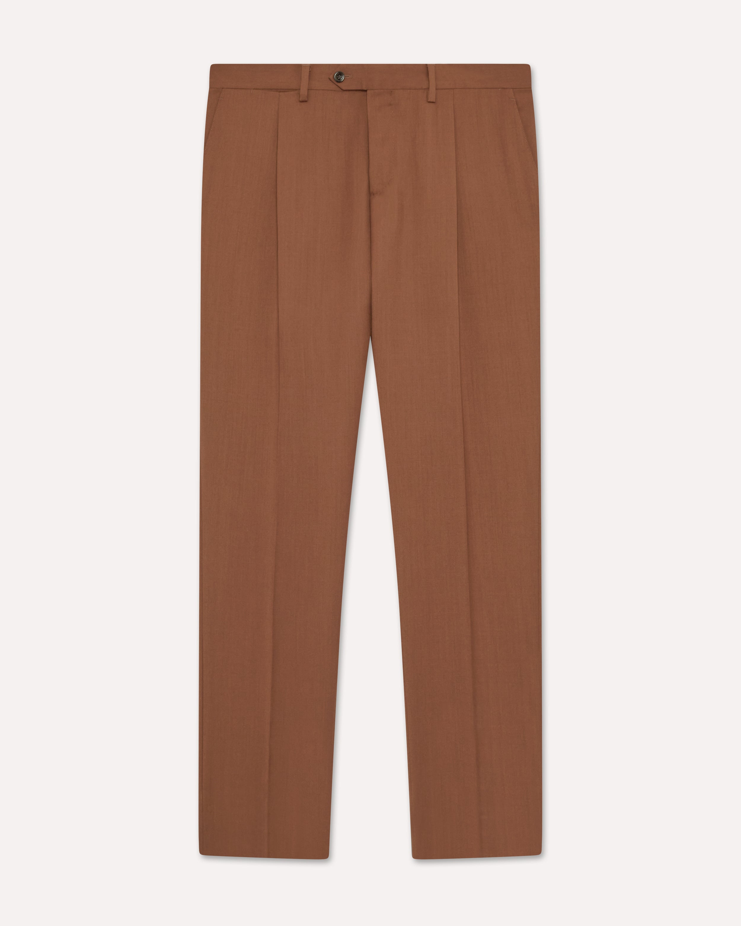 Brown pleated trousers BROWN/RUST Lardini 1