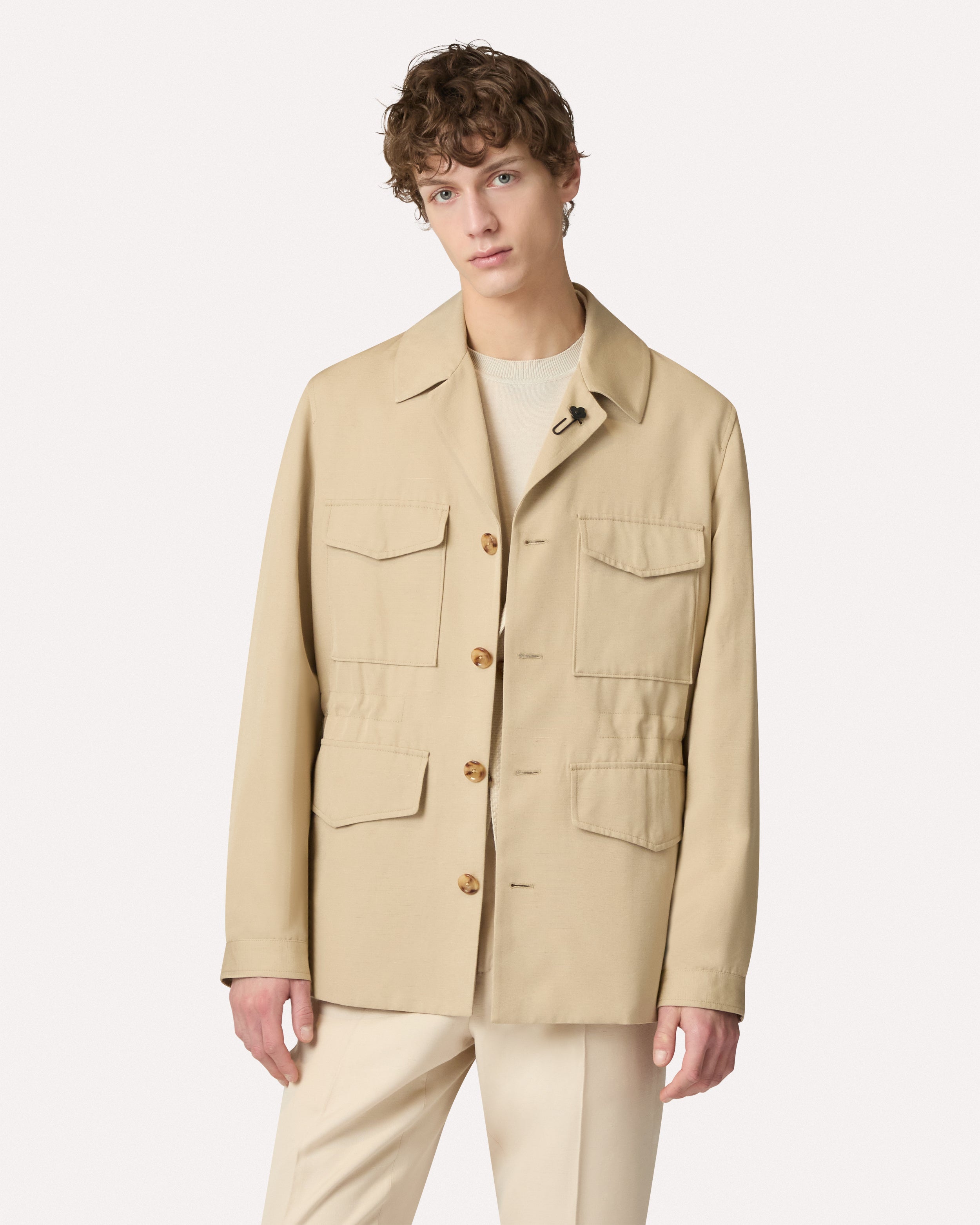 Field jacket camel en EcoVero CAMEL Lardini 3