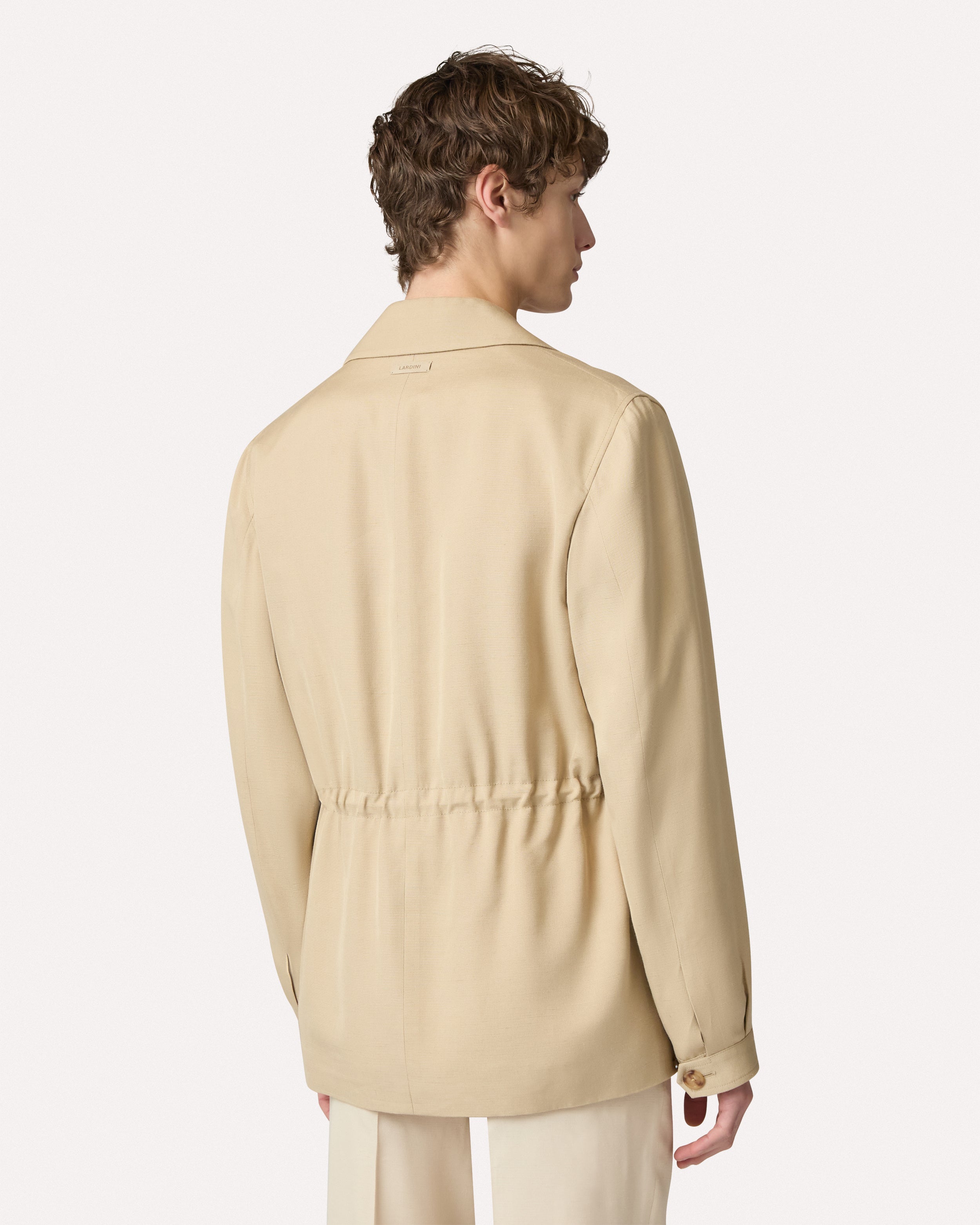 Field jacket camel in EcoVero, white, man | Lardini