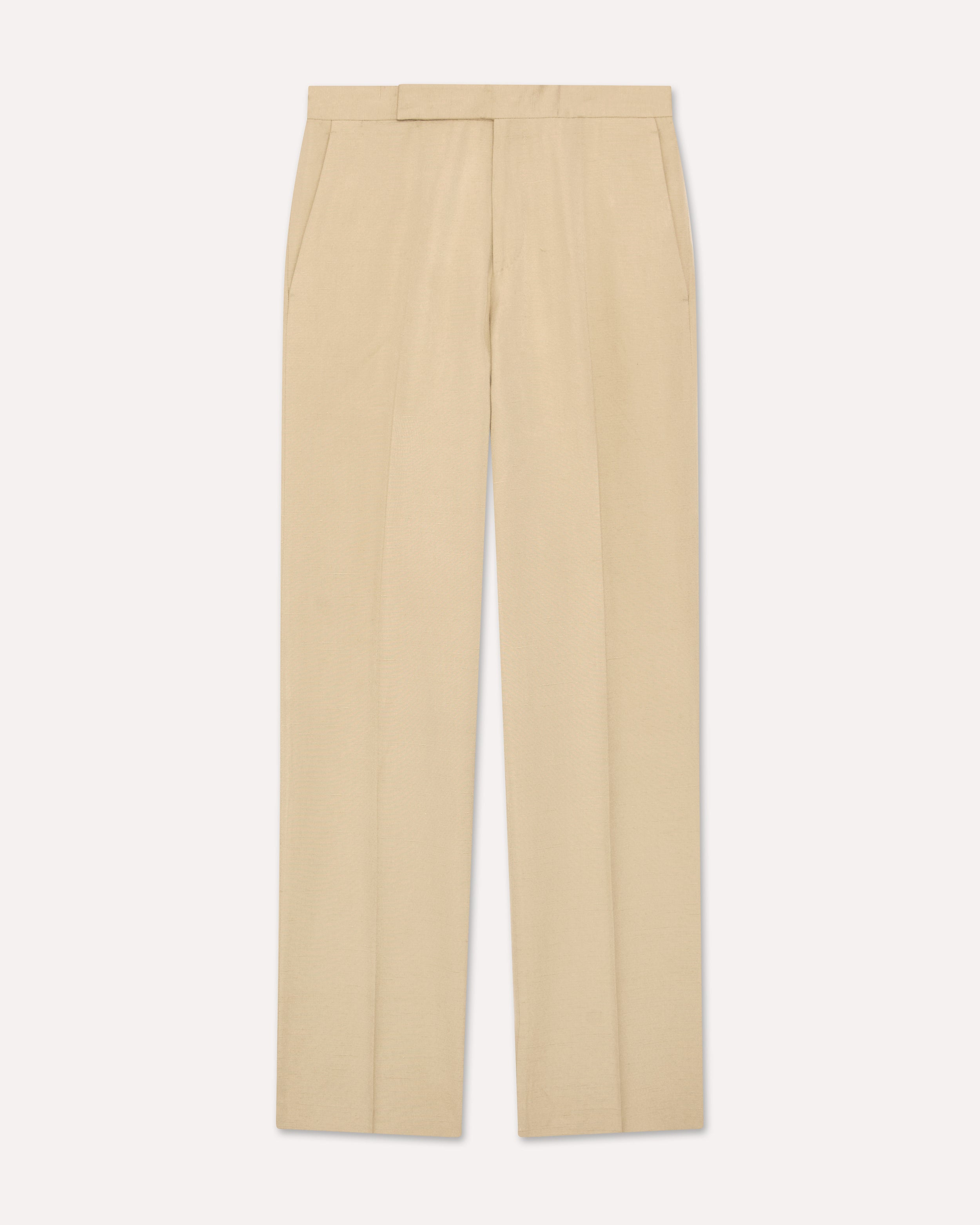Camel flat-front trousers in EcoVero CAMEL Lardini 1