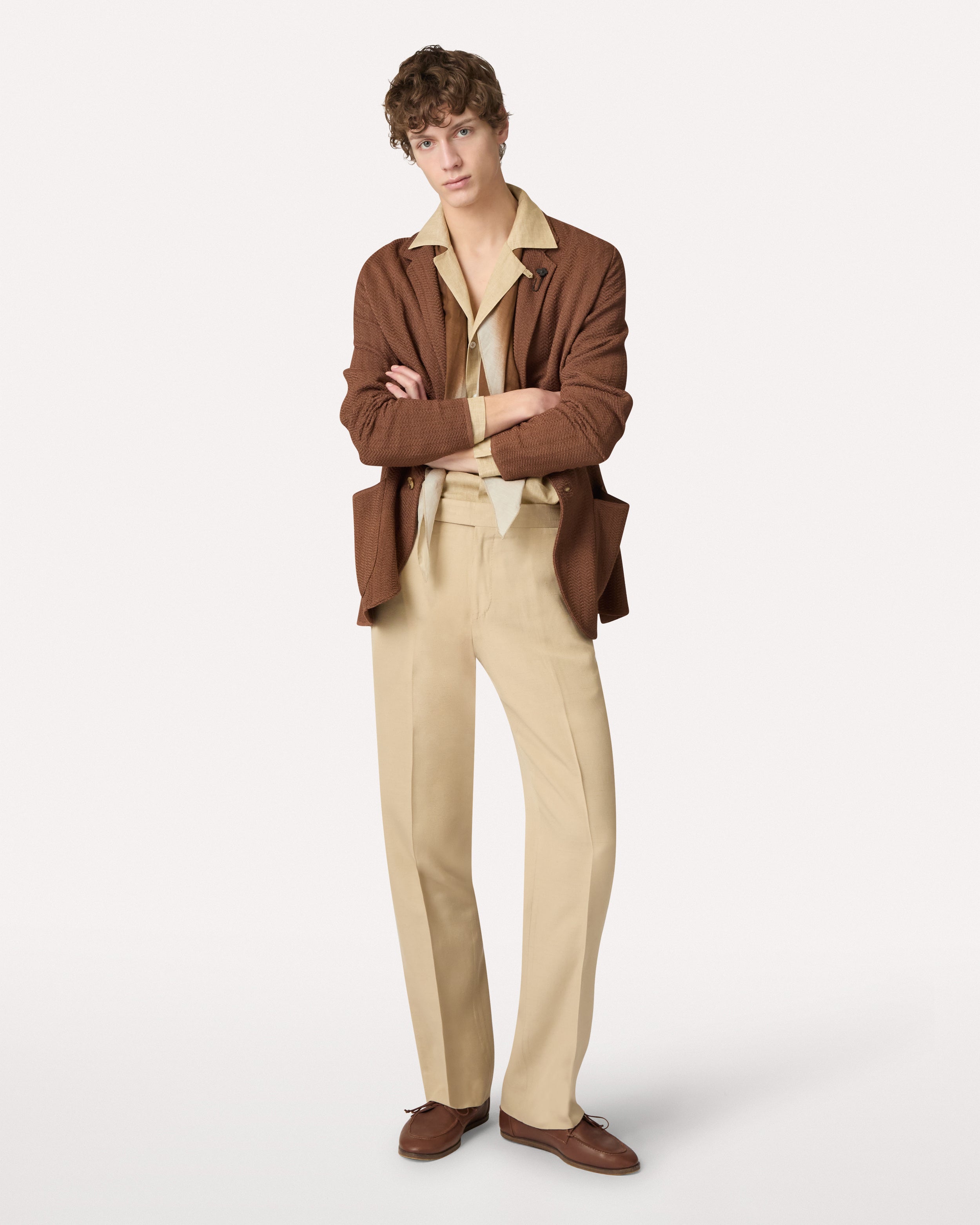 Beige shirt with relaxed fit BEIGE Lardini 2