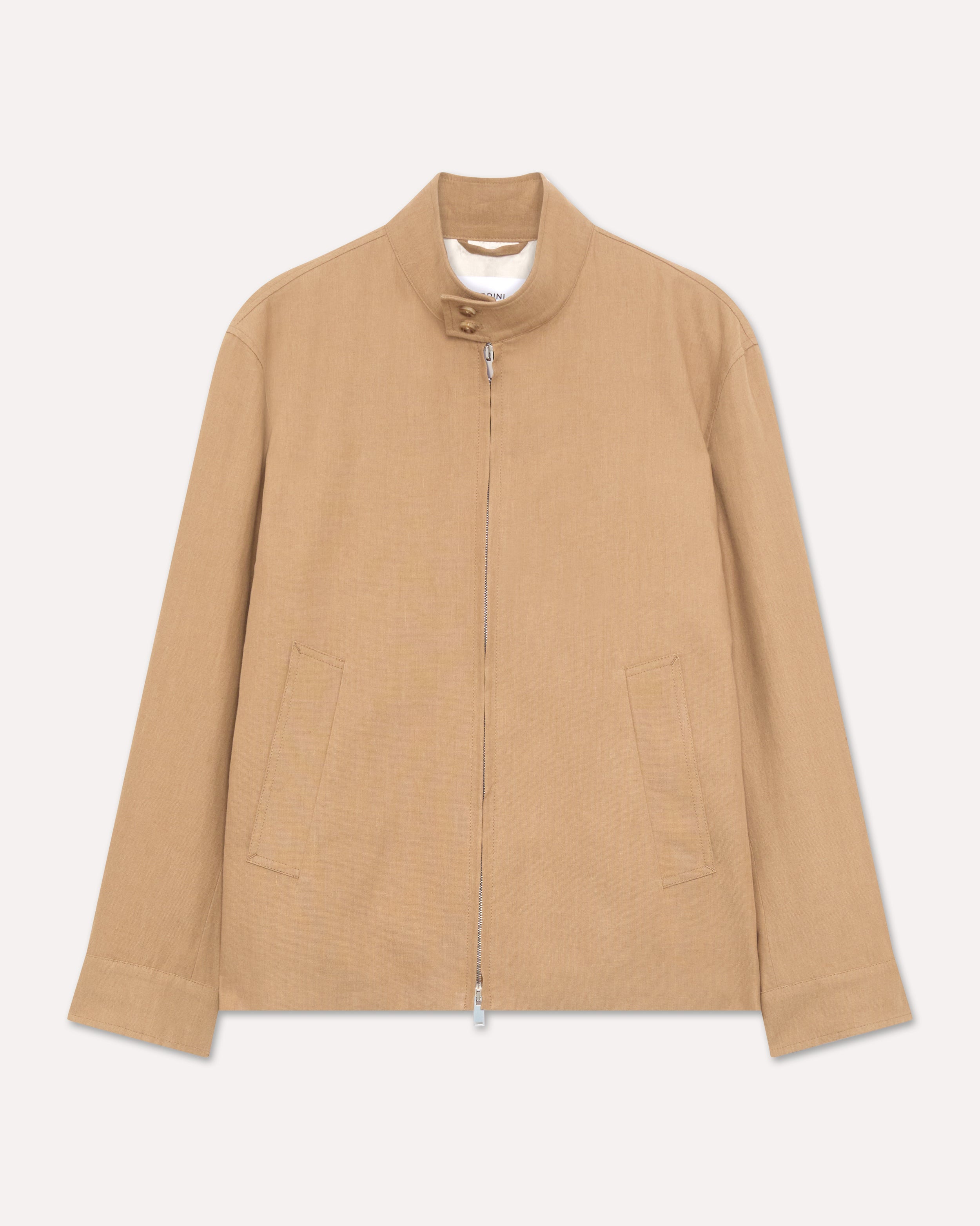 Hazelnut shirt jacket in linen, cotton, and silk HAZELNUT Lardini 1
