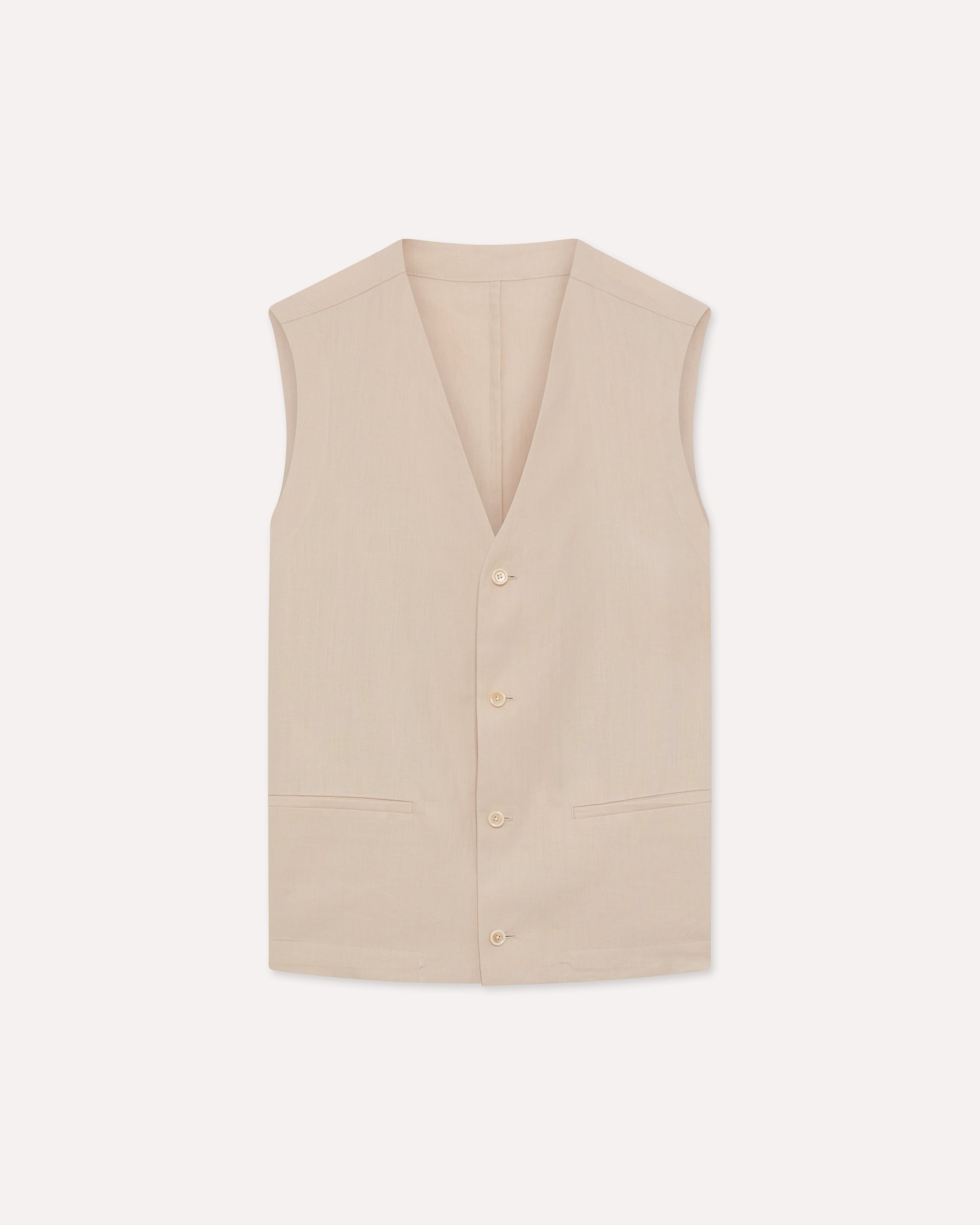 LARDINI Vest 50 Linen Cotton