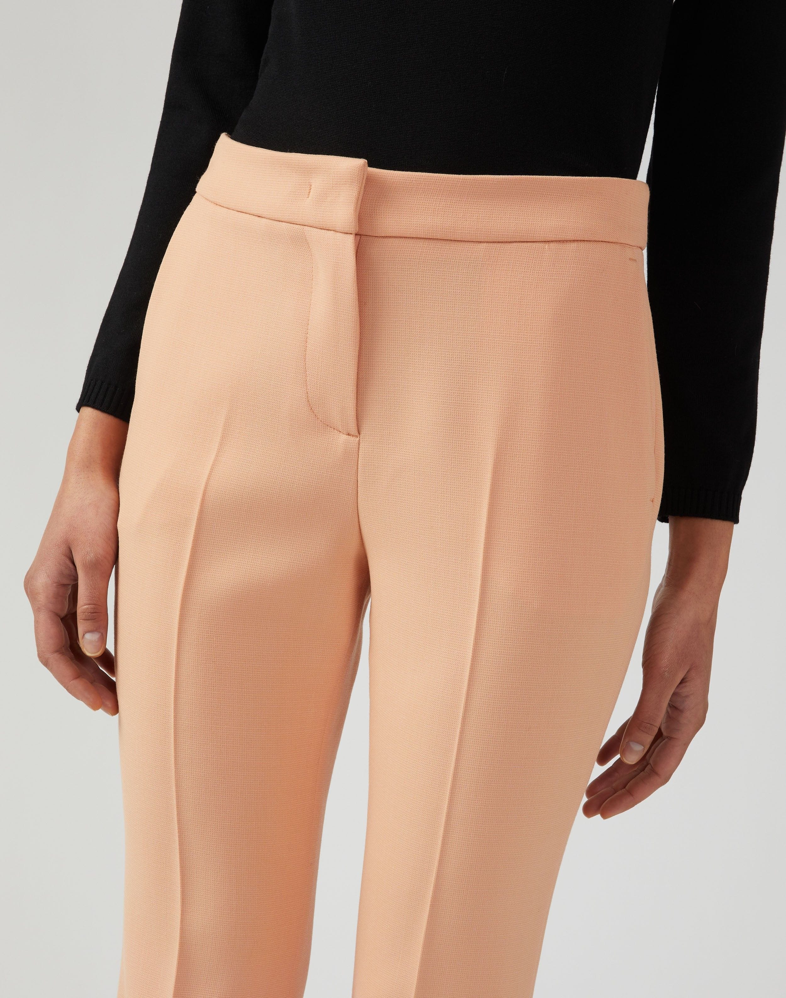 Trousers in stretchy pink wool