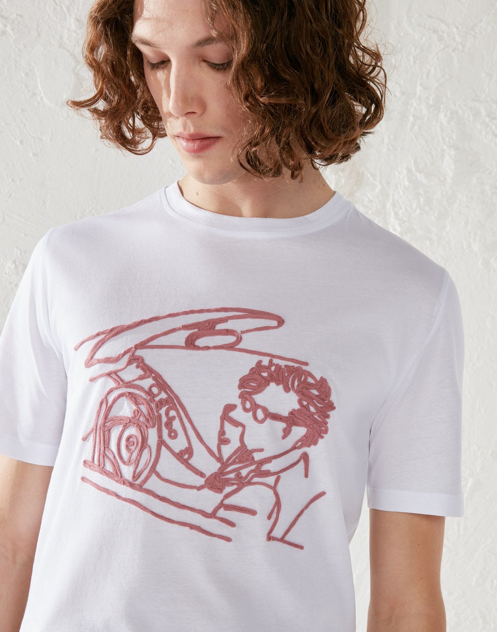 T-shirt with contrasting embroidery - Luigi Lardini capsule