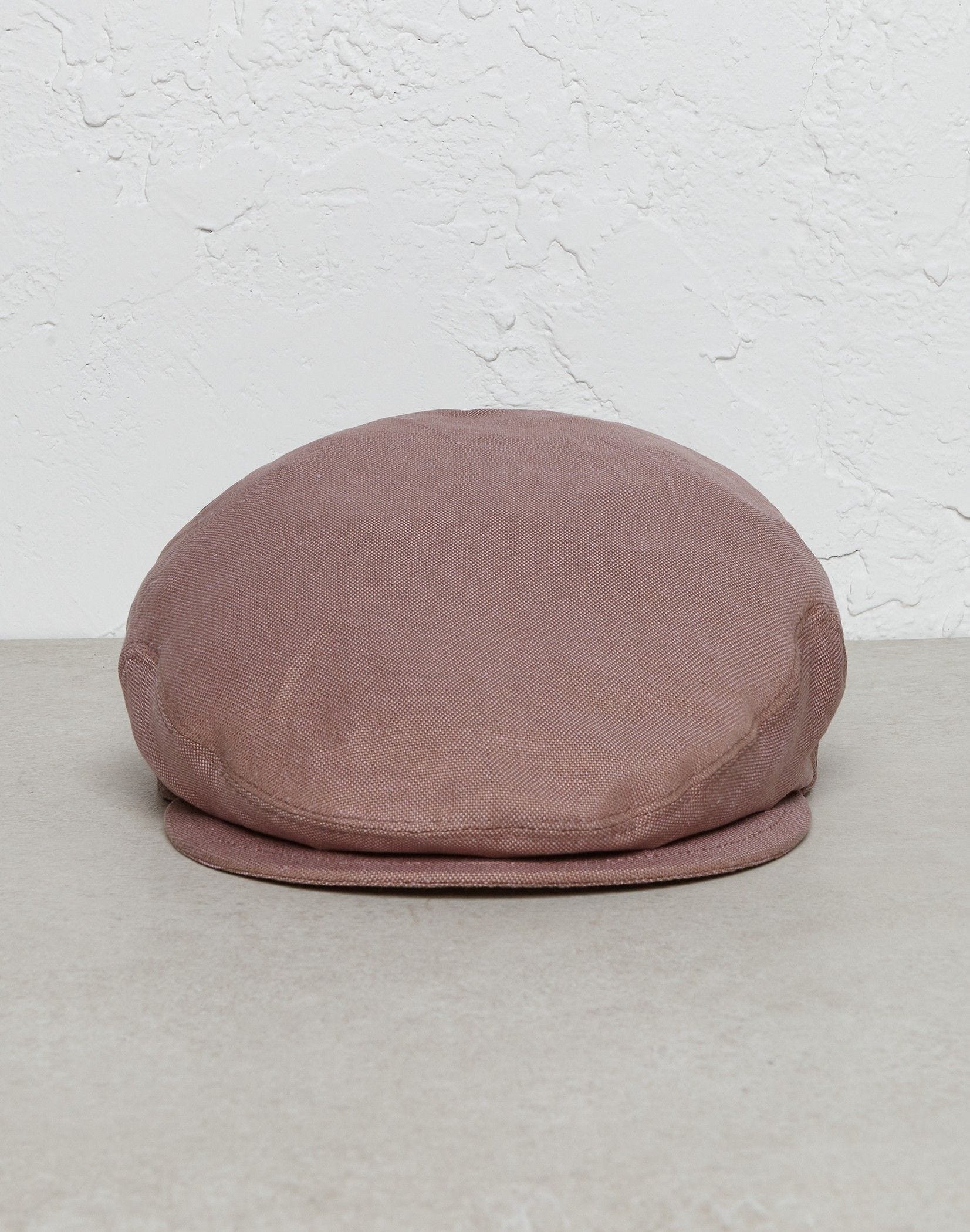 Pink Oxford fabric flat cap