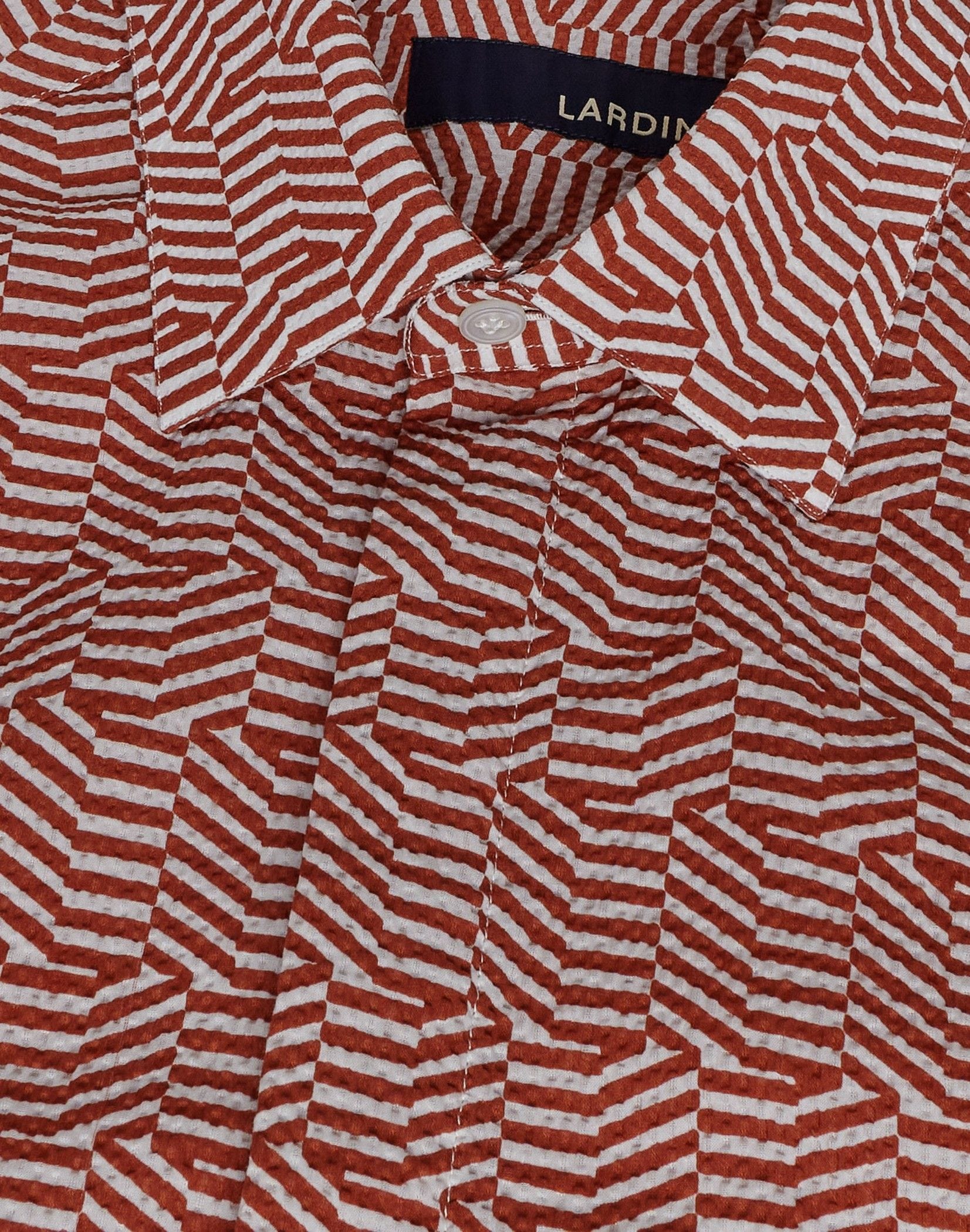 Seersucker crêpe cotton research shirt