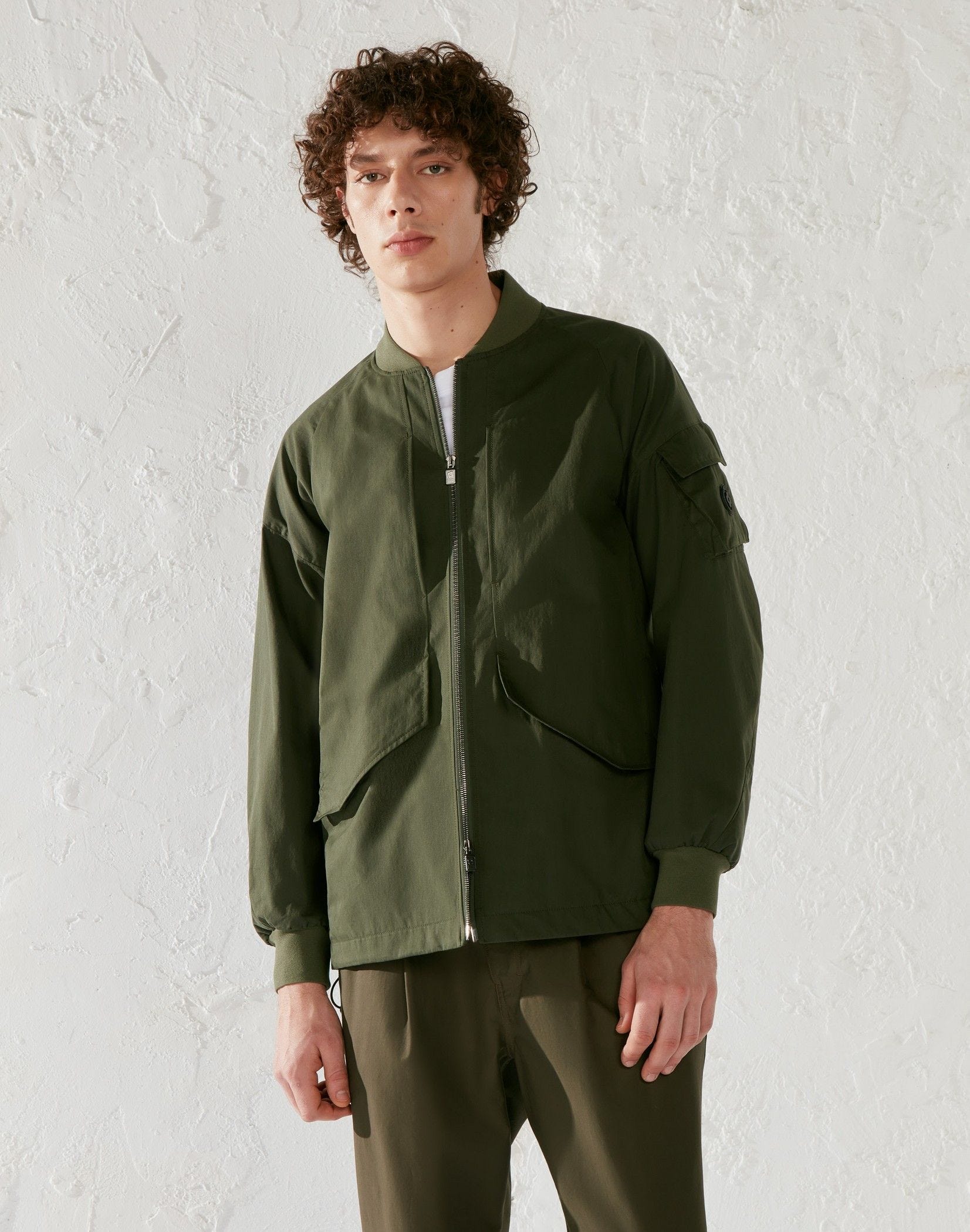 Cotton and nylon bomber jacket - Lardini by Yosuke Aizawa