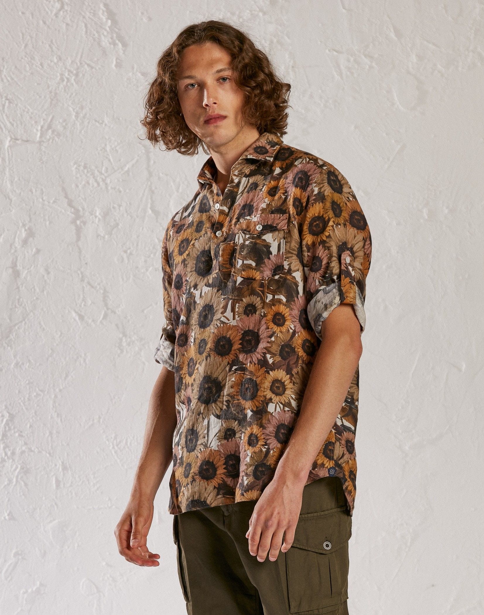 Research shirt with sunflower print