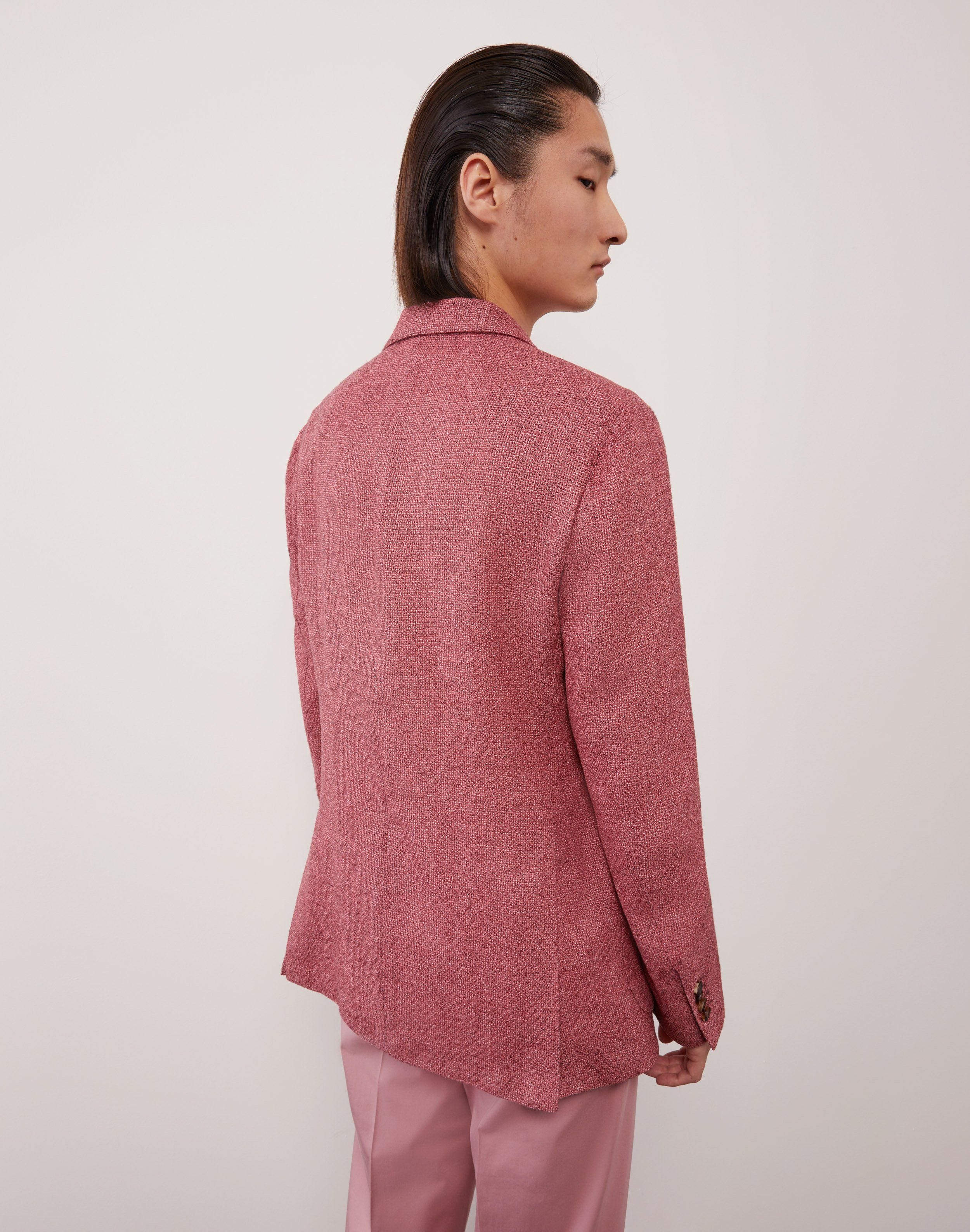 Supersoft pink knitted look blazer | Lardini