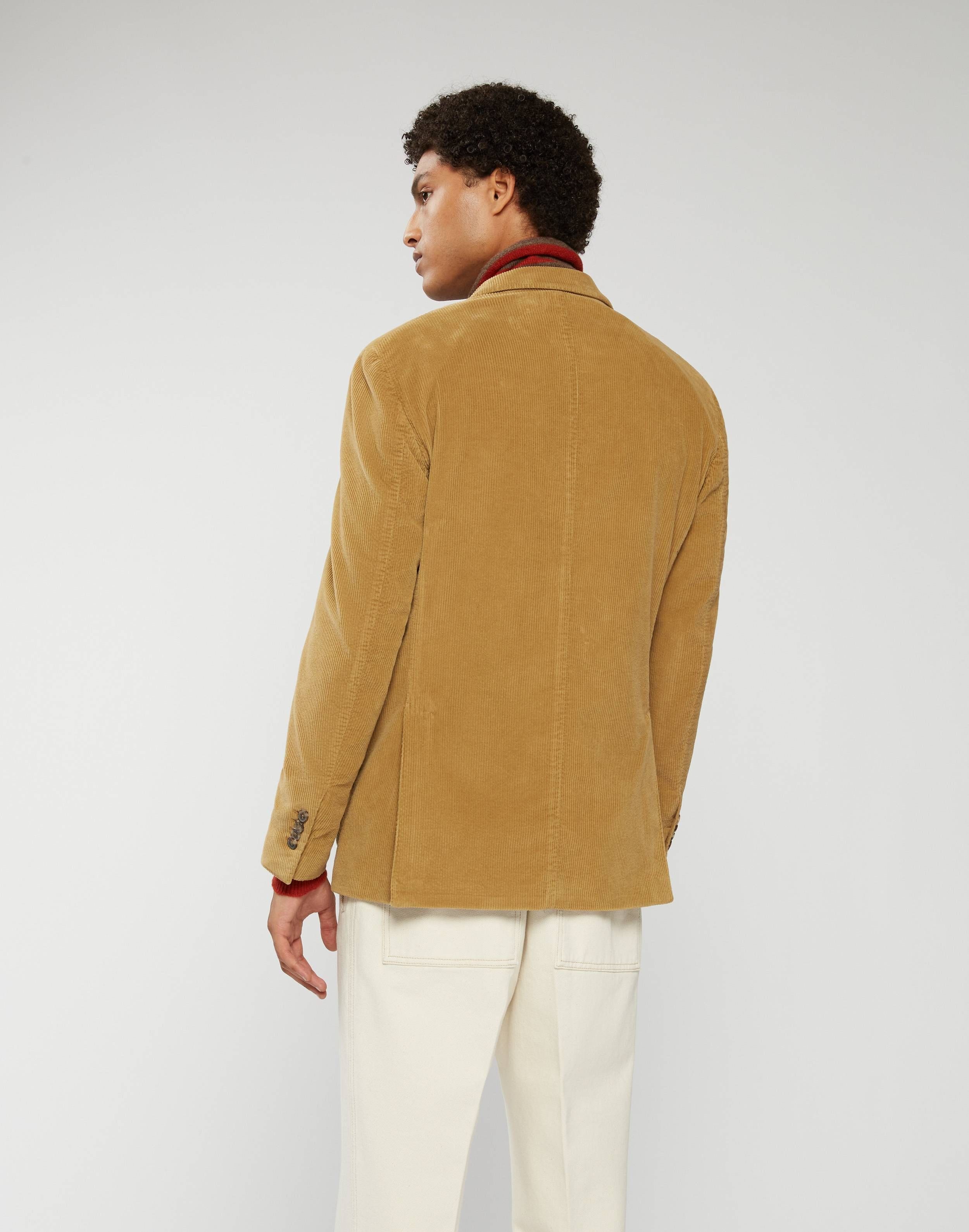 Jacket in camel-brown corduroy - Supersoft