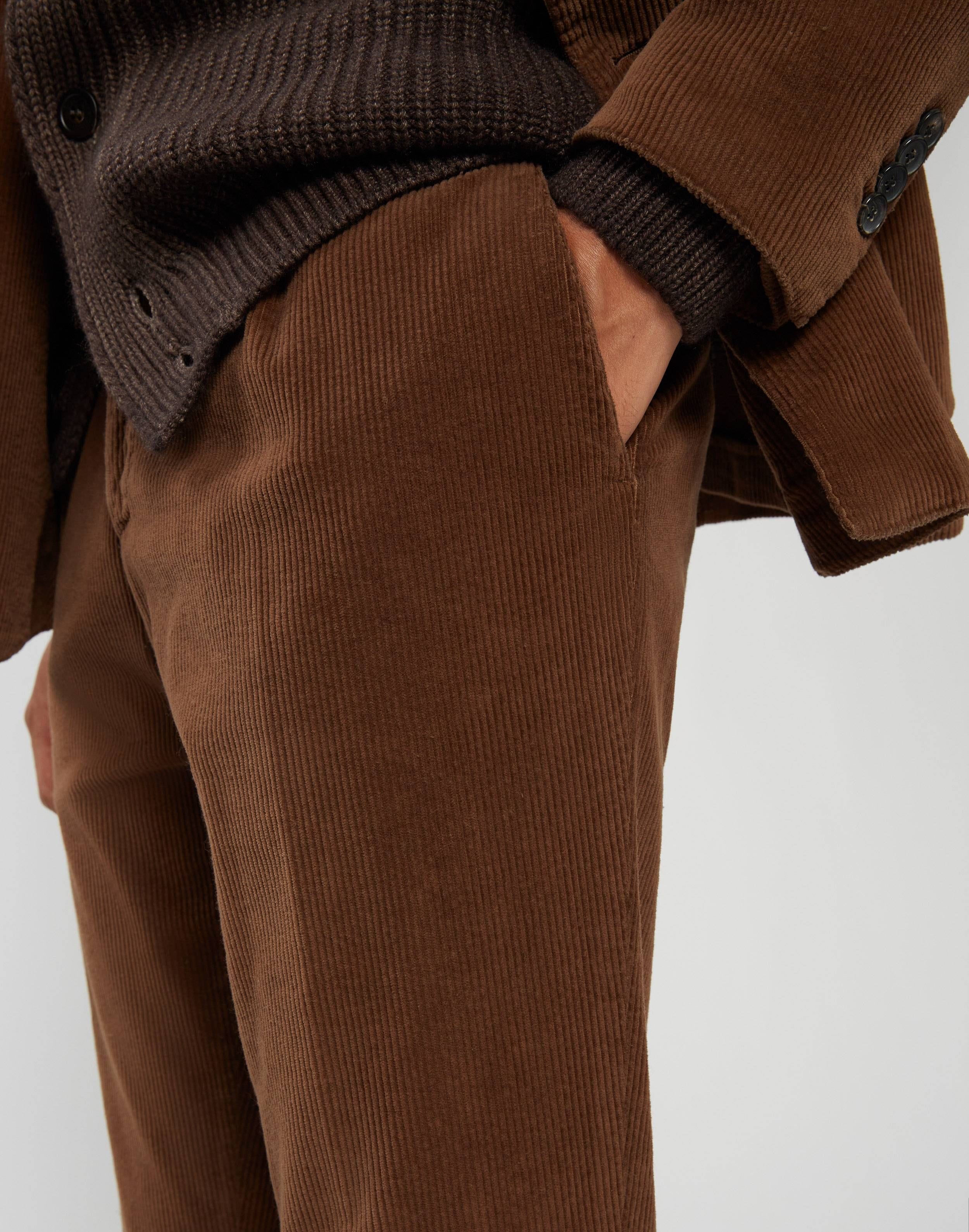 Suit in camel-brown corduroy - Supersoft 