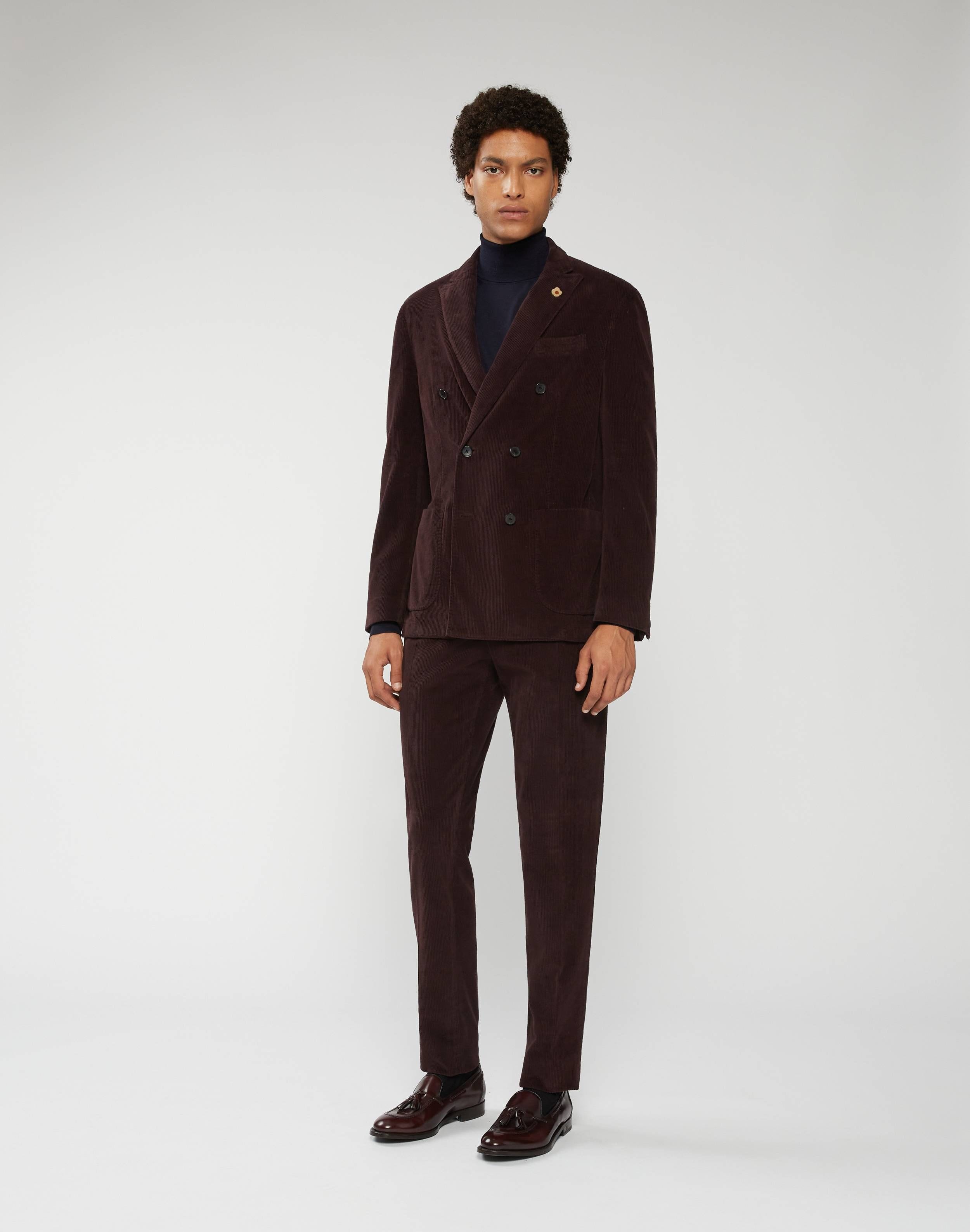 Suit in purple corduroy - Supersoft 