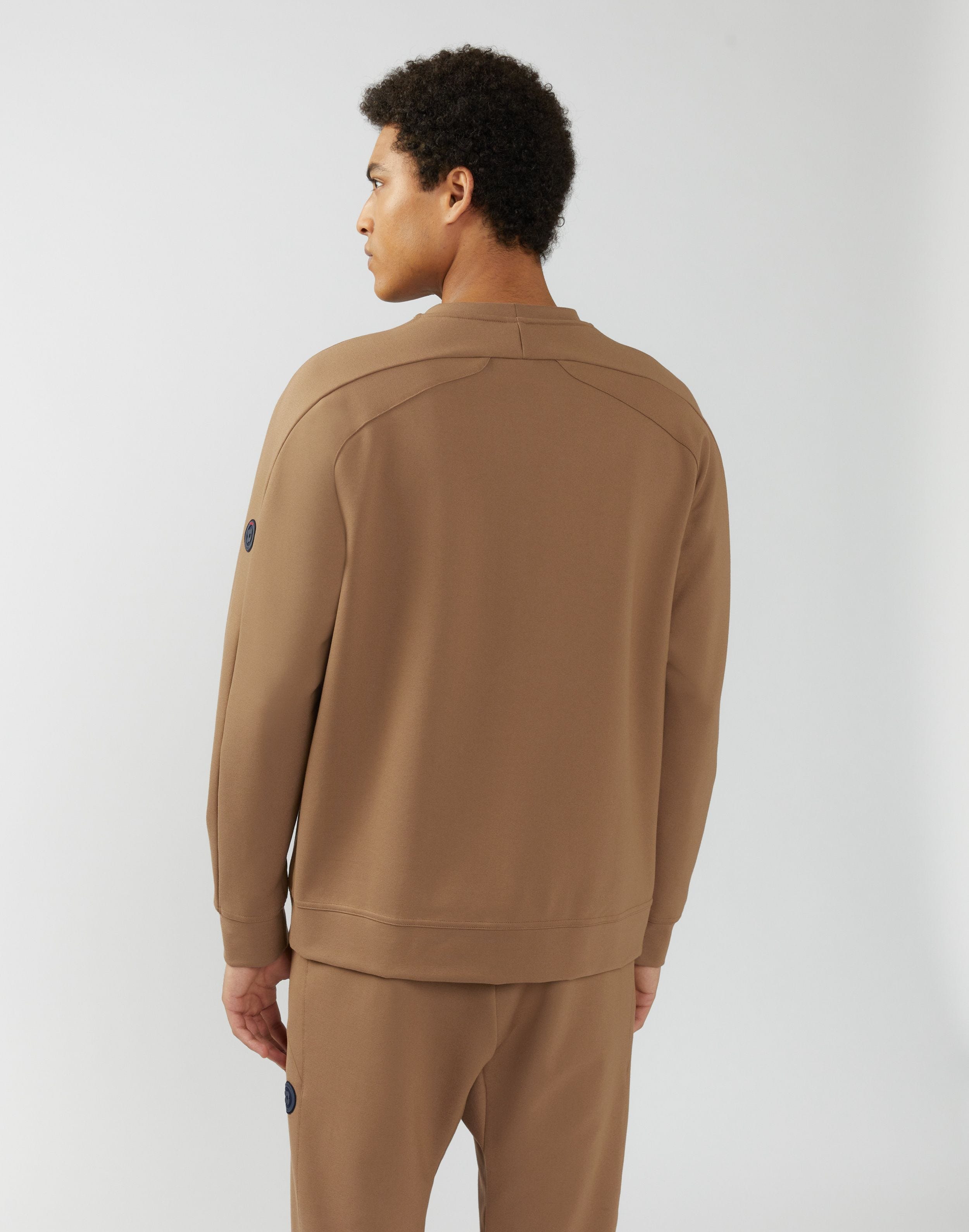 Camel-brown sweatshirt in hi-tech jersey - Easy Wear