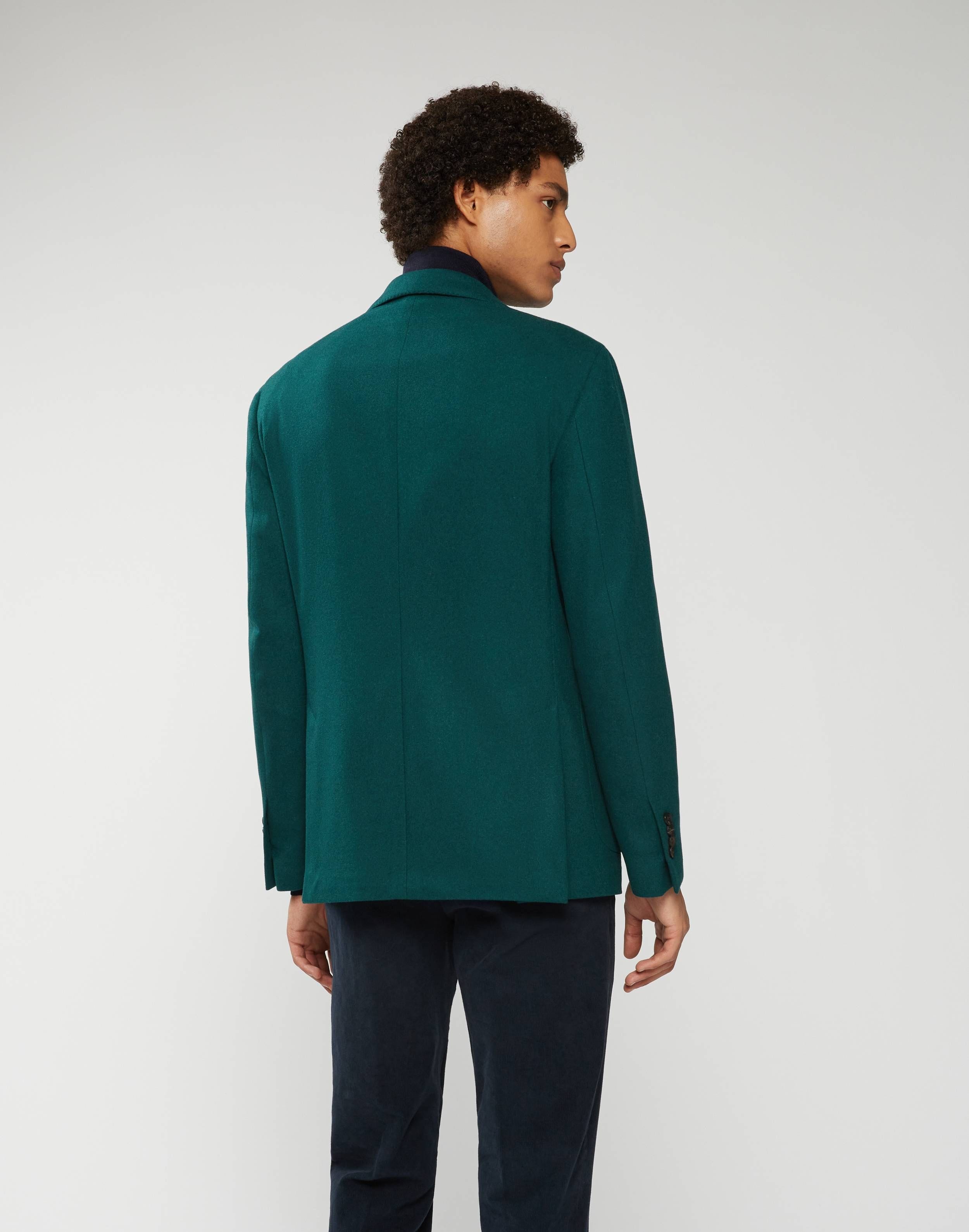Jacket in recycled green cashmere - Special Line