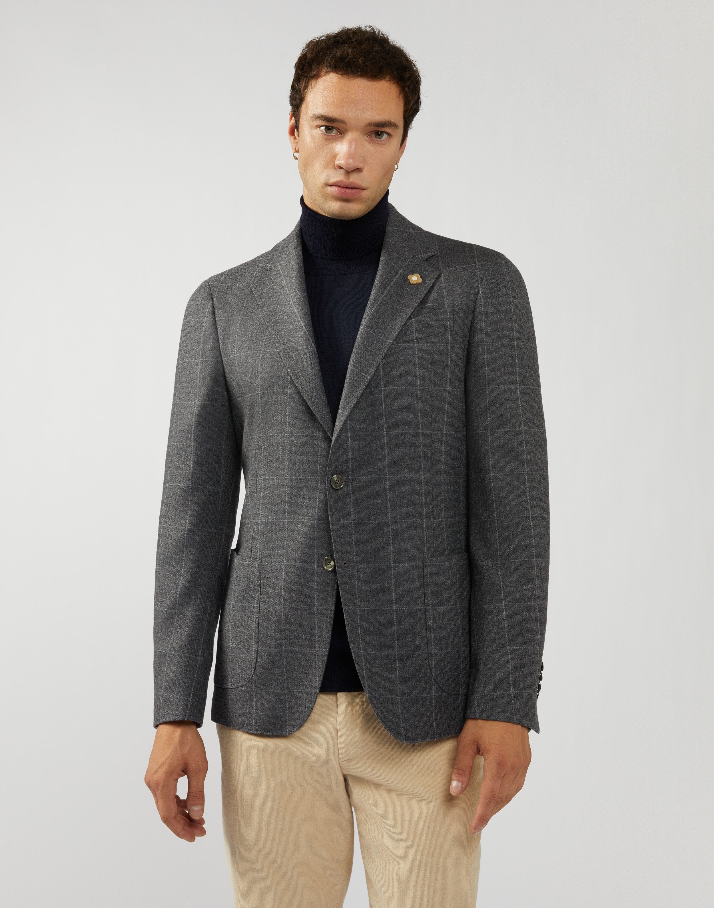 Jacket in grey wool and cashmere - Easy