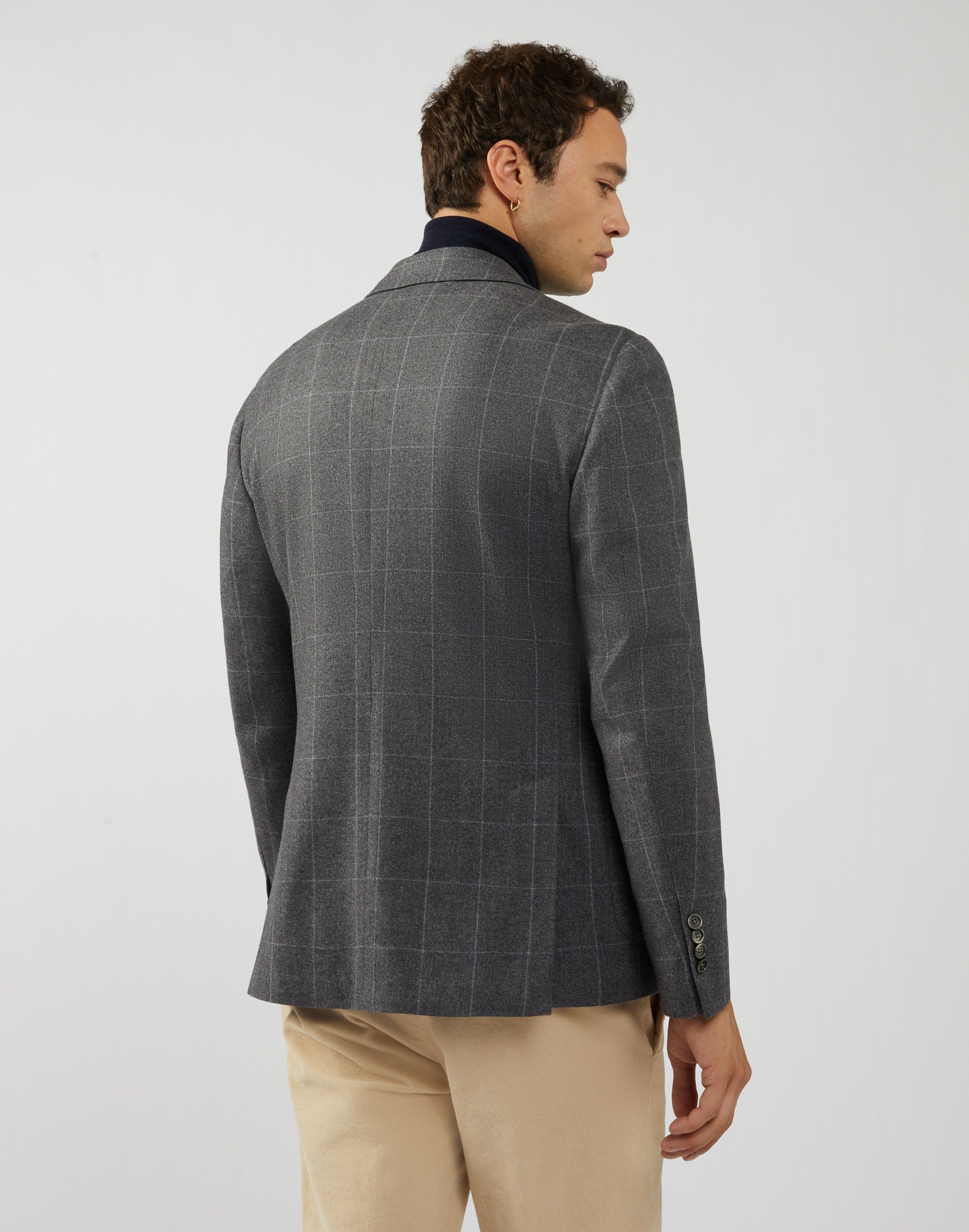 Jacket in grey wool and cashmere - Easy