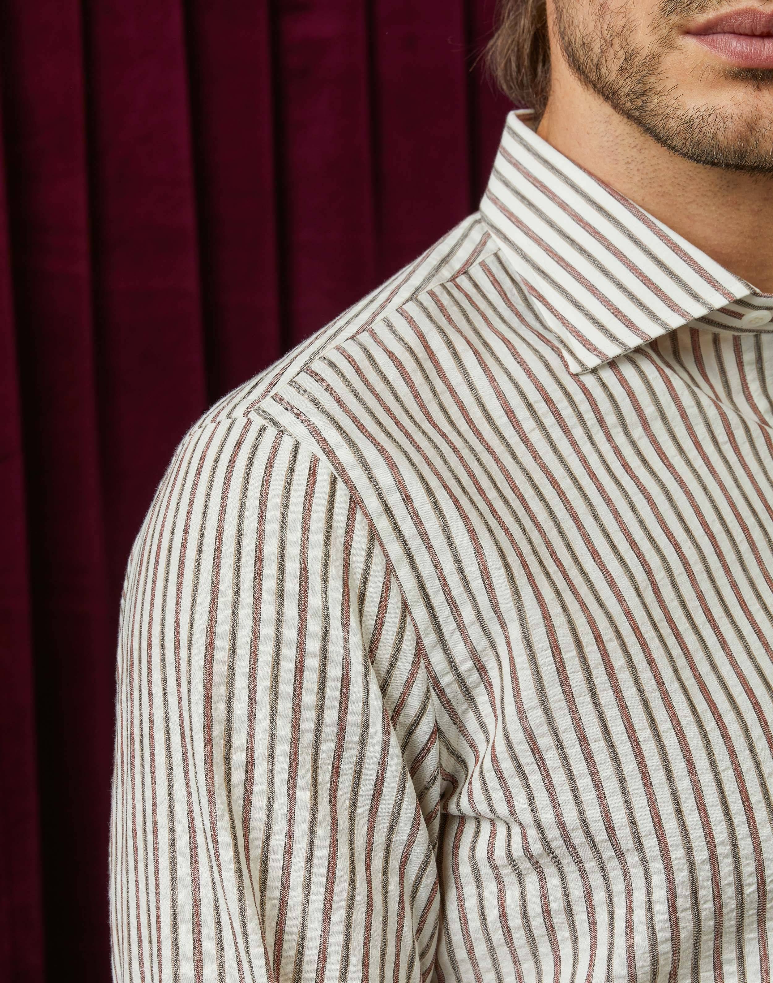Classic shirt in striped cotton