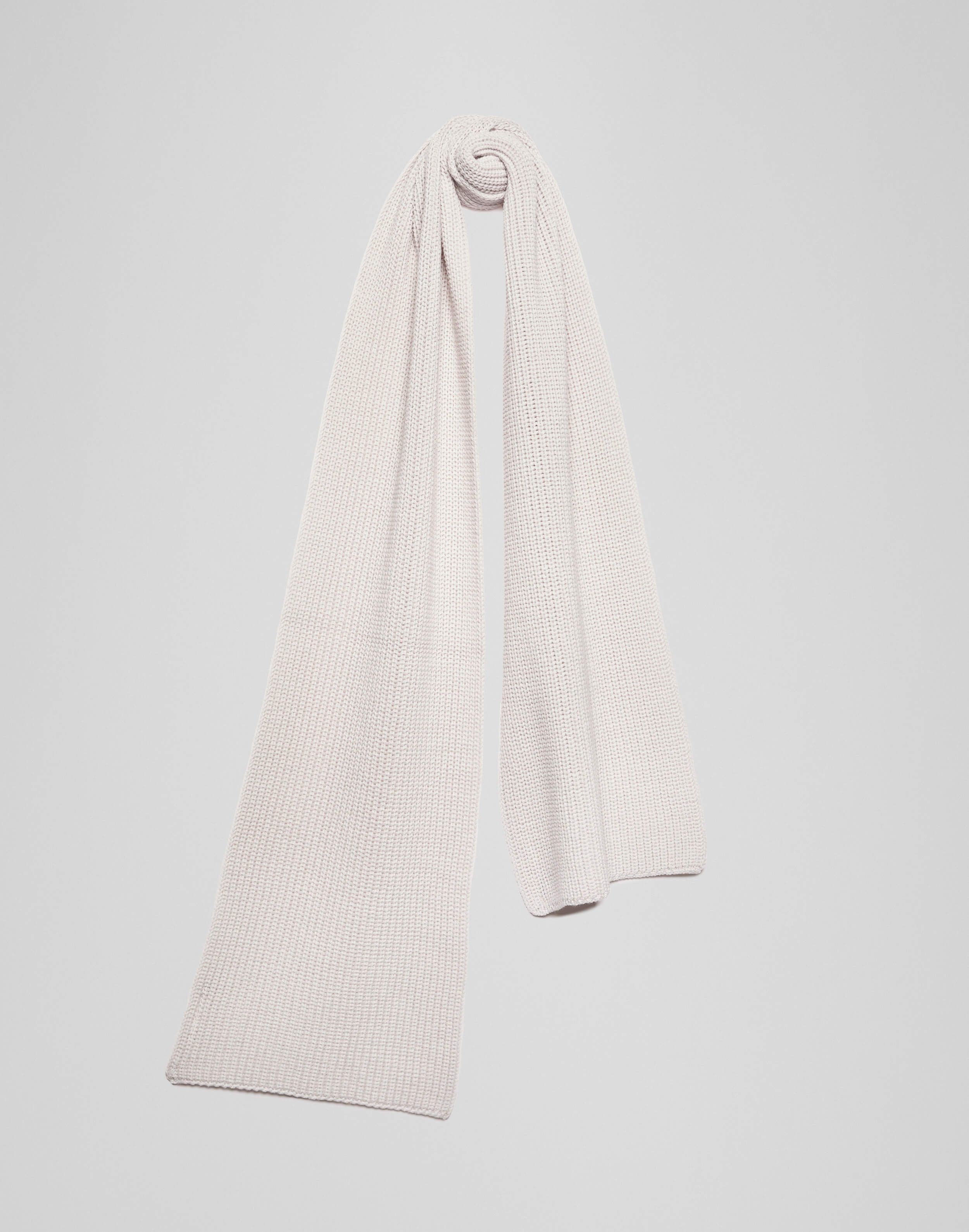 Cream-coloured scarf in merino wool
