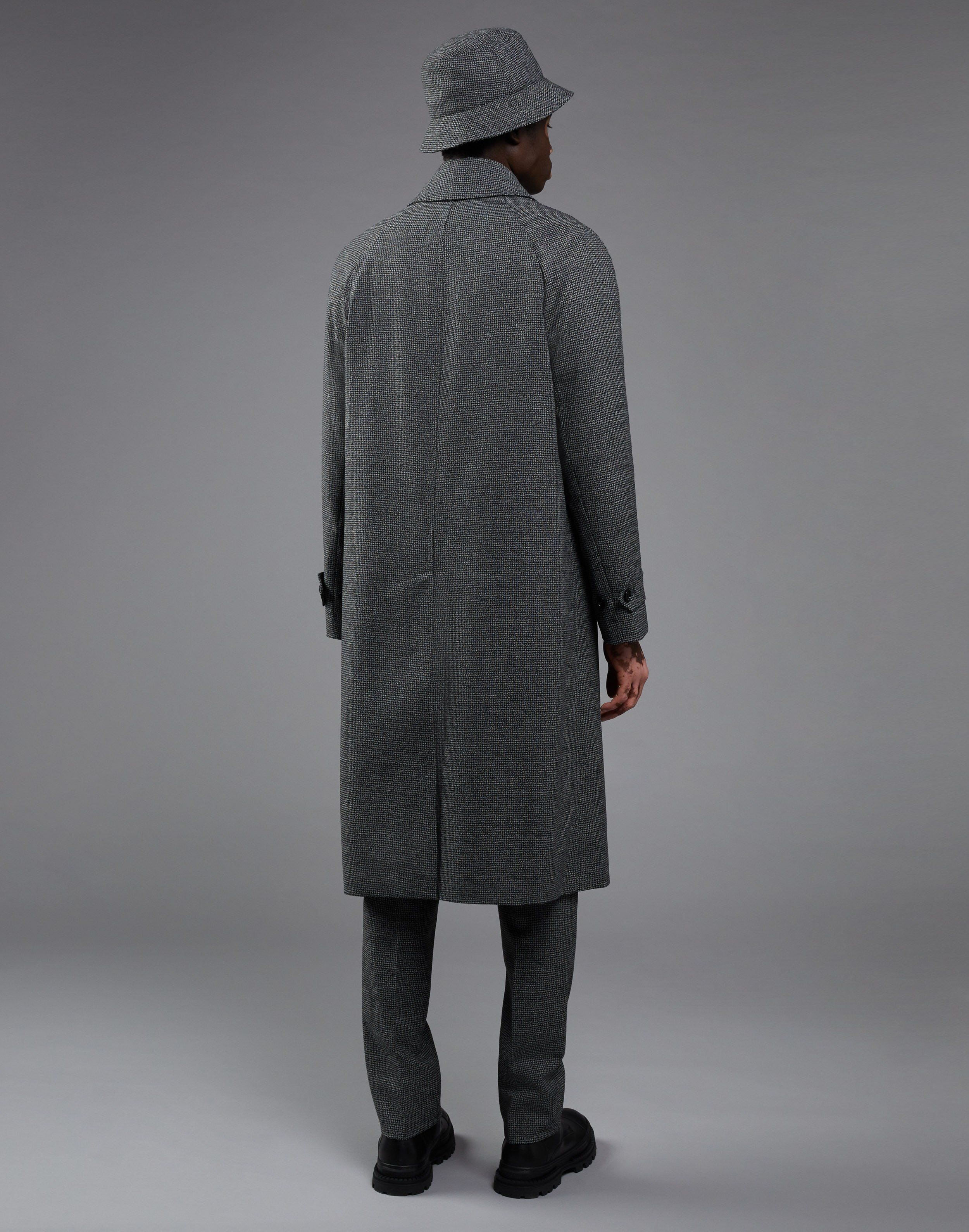 Single-breasted coat in high-twist wool | Lardini