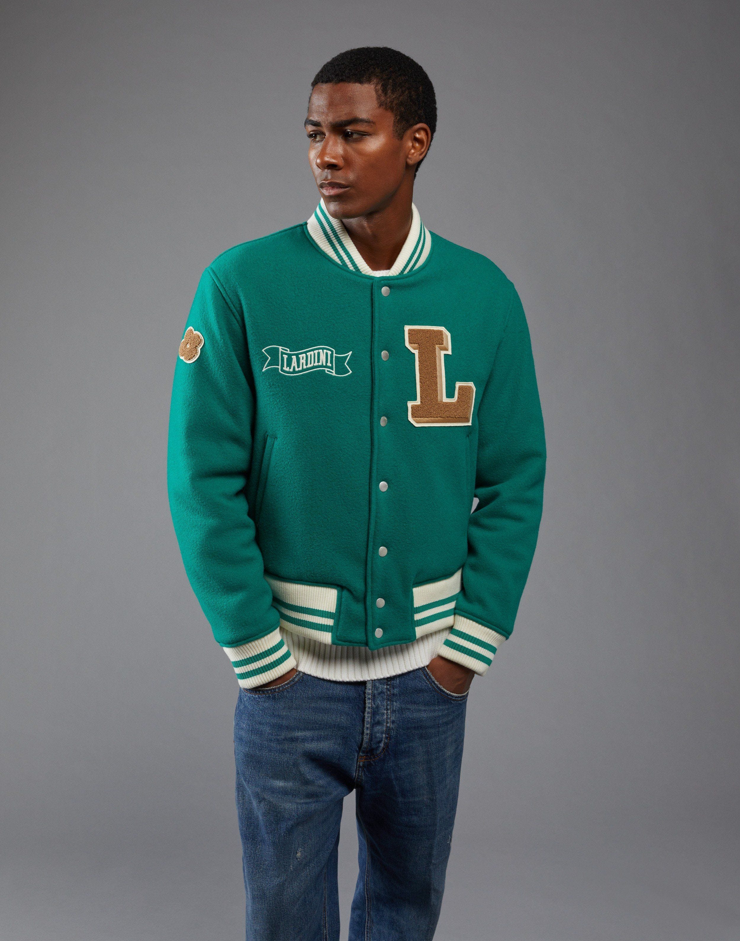 Green Terzini for Lardini short Varsity jacket | Lardini