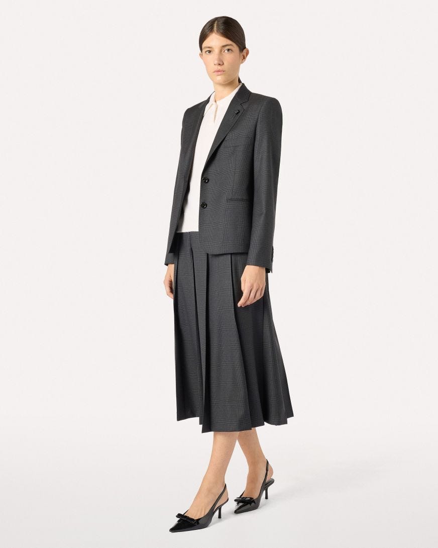 Grey single-breasted wool jacket