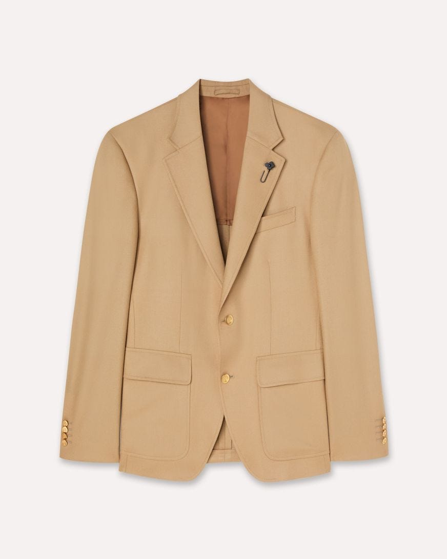 Giacca monopetto in lana fulé