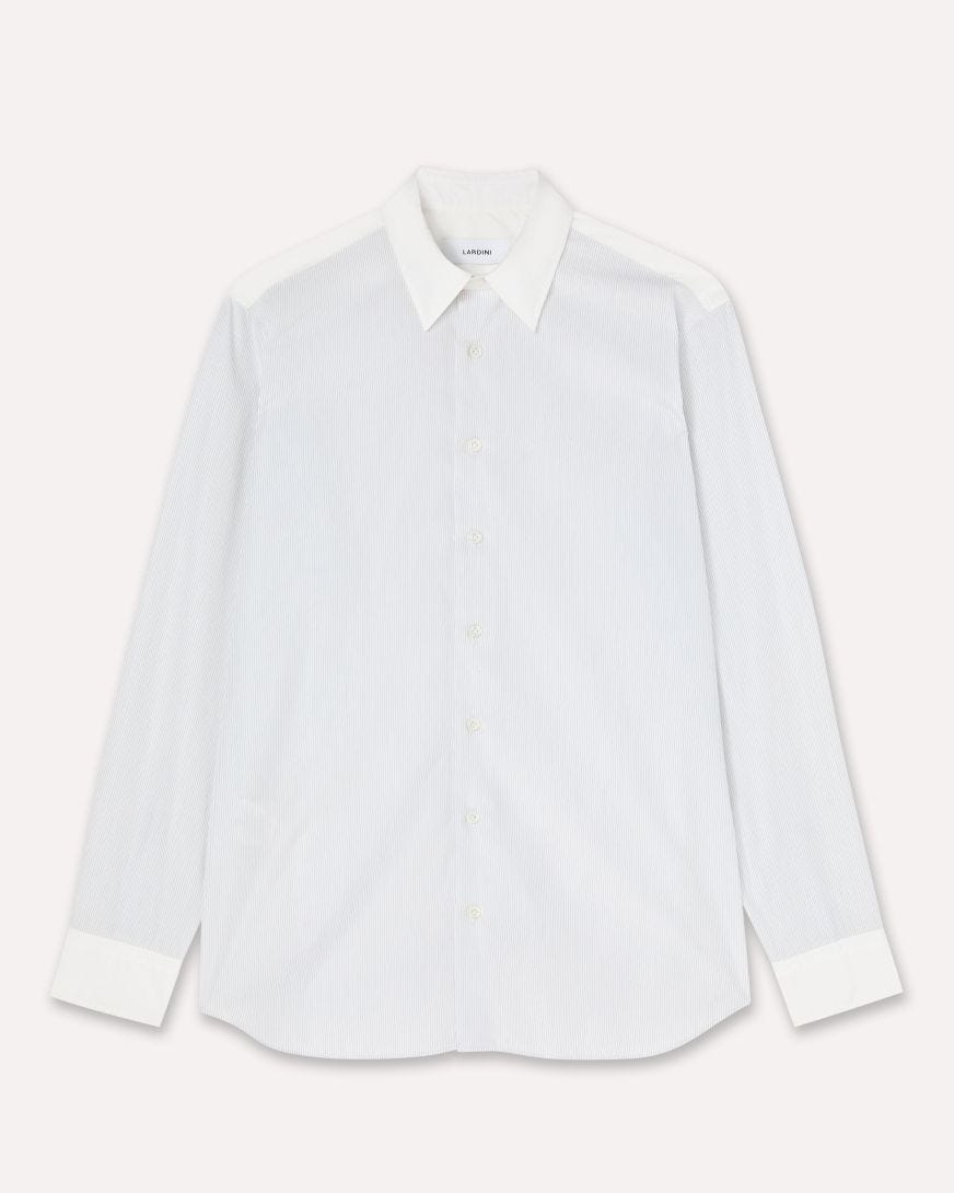 Camicia in popeline di cotone a righe