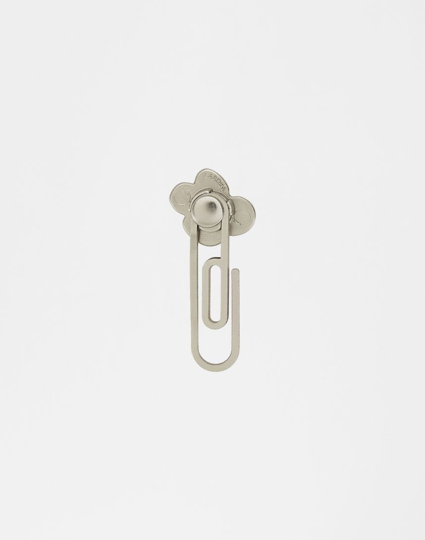 Silver lardini flower lapel accessory