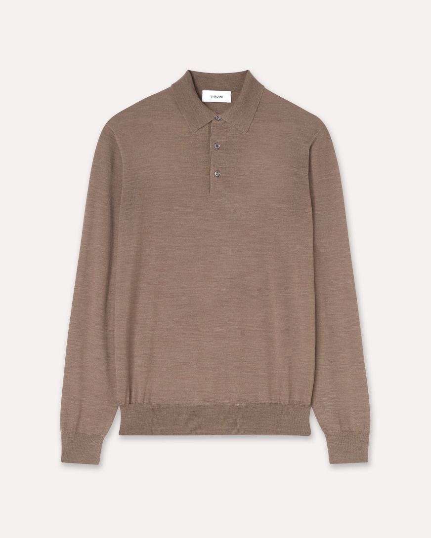 Polo in lana merino superfine