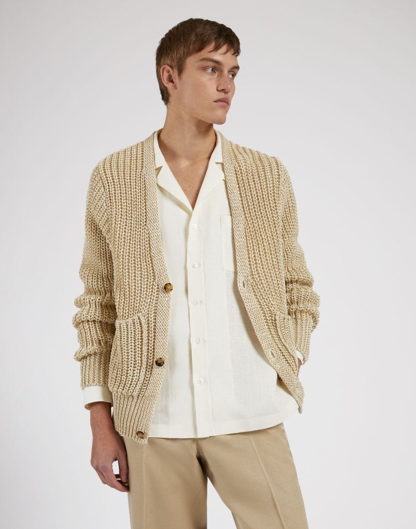 V-Neck Cardigan with Pockets