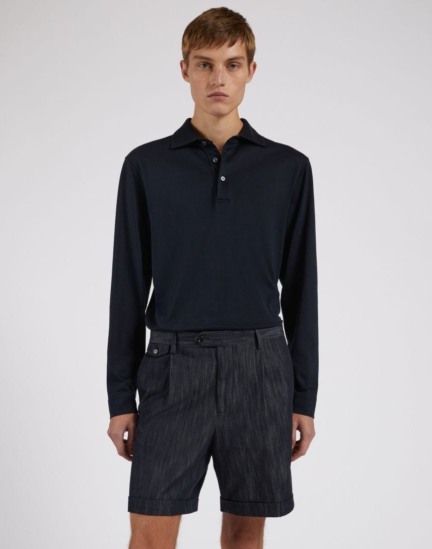  Long-Sleeve Polo Shirt