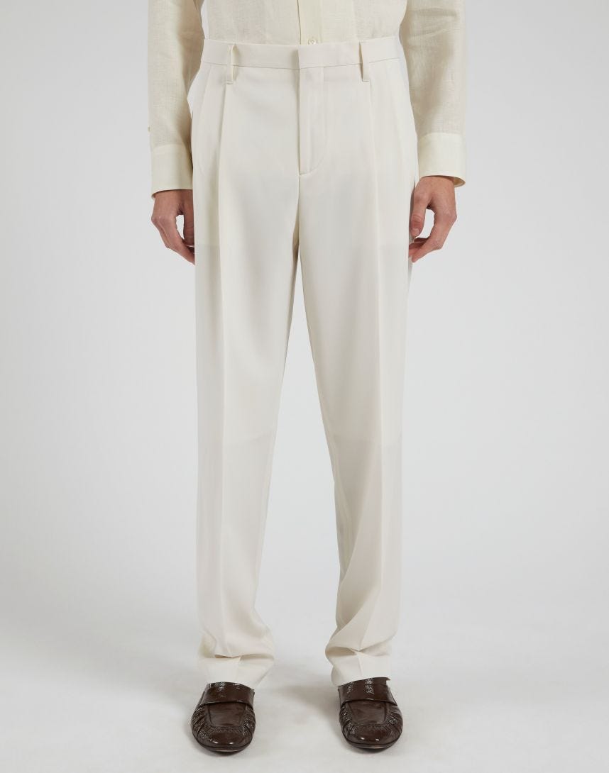 Hose aus Krepp-Gabardine
