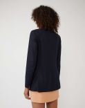 Double-breasted jacket in blue cashmere 3