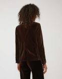 Short jacket in brown velvet 3