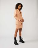 Straight mini skirt in a pink wool blend 2