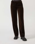 Trousers in brown velvet 1