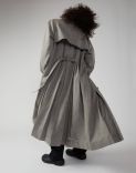 Grey belted trench coat in wool gabardine 3