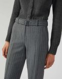 Classic-looking pinstripe trousers 4