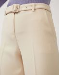 Straight belted trousers in a wool blend  4