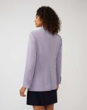 Lilac jacket in stretchy cool wool 2
