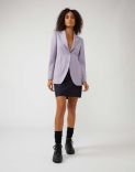 Lilac jacket in stretchy cool wool 3