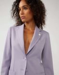 Lilac jacket in stretchy cool wool 4