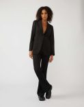 Jacket in stretchy black cool wool  2