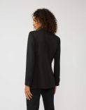 Jacket in stretchy black cool wool  3