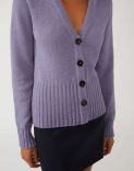 Cropped cardigan in lilac baby alpaca 4
