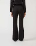 Bell-bottom trousers in cool black wool 3